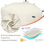 Grill Cover for Camp Chef 24 Pellet Grills, Model DLX 24, SmokePro 24, Woodwind 24 Pro Pellet Grills, PG24, PG24LS, PG24S, PG24SE, PG24LTD, PG24XT, SG24, SmokePro DLX, Anti-UV 600D, Beige