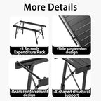 Blackdog Folding IGT Camping Table with Adjustable Leg, Portable Outdoor Table for Cooking with Carry Bag, Outdoor Camp Kitchen System for Car Camping Picnic RV Trip Patio Backyard BBQ