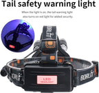 BORUIT RJ-3000 LED Black Light Headlamp,3 Modes White and UV Light Headlamp,Super Bright Rechargeable Blacklight Headlight Head Lamp for Hunting Camping Hiking Fishing Working