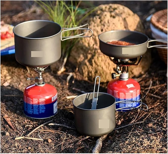 Light Titanium Tableware Outdoor Picnic Camping Cookware Pot Pan Frying