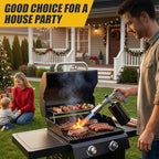 Propane Torch Gun, Blow Torch Gun with Adjustable Flame, Kitchen Torch Lighter for BBQ, Campfire Starter, Welding, Searing Steak (Propane Tank Not Included)