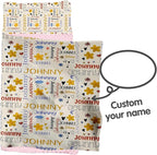 Personalized Toddler Nap Mat for Preschool, Custom Name Kids Sleeping Bag for Daycare, Kindergarten Roll Up Sleeping Mat with Removable Pillow and Soft Blanket, Fun Themes for Boys & Girls