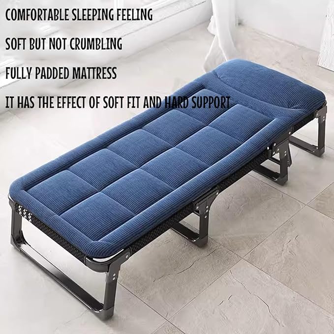 Sleeping Cots for Adults, 5Position Folding Chaise Lounge Chairs Outdoor, Folding Camping Cot, Folding Cot Camping Cot for Adults Portable Folding Outdoor（One Color-A）