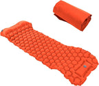 EVTSCAN Camping Sleeping Pad Mat Foot Press Inflatable Cushion Mattress for Tent Hiking Travel