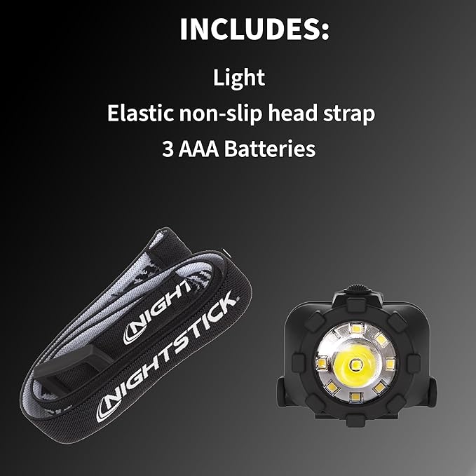 Nightstick NSP-4602B Dual-Light Headlamp, Black