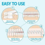 Large Butterfly Bandages for Extra Large Wounds | Steri Strips Wound Closure - Surgical-Grade Stitchless Laceration Repair & Rapid Hemostasis, Emergency First Aid Care