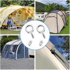 8Pcs Awning Rail Stoppers 6mm for RV Caravan Motorhome Campervan Camping Tent Equipment Awnings Accessories, 304 Stainless Steel Awning Piping Stopper