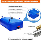 540 L/142 Gal Water Bladder Tank, Foldable Portable Water Storage Container, Emergency Water Bag for RV, Truck Bed, Fire Prevention, Drought Resistance, Blue