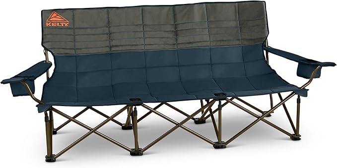 Kelty Lowdown Couch - 3 Person Capacity Camping Chair, Extra Large and Sturdy Bench for Campsites, Soccer Games, and Backyard Parties