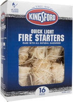 Kingsford Quick Light Fire Starter Rolls, All Natural Hardwood with Paraffin, Water Resistant and Easy Lighting for Charcoal, Pellet Grills, Smokers, Campfires, Outdoor Fireplaces, 16 Count