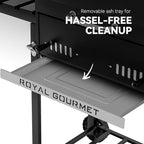 Royal Gourmet CD1824ET Movable Charcoal BBQ Grill with Foldable Side Tables, Outdoor Barbecue Grill with 470 Sq. In. Cooking Area for Outdoor Picnic and Camping Grilling, Black