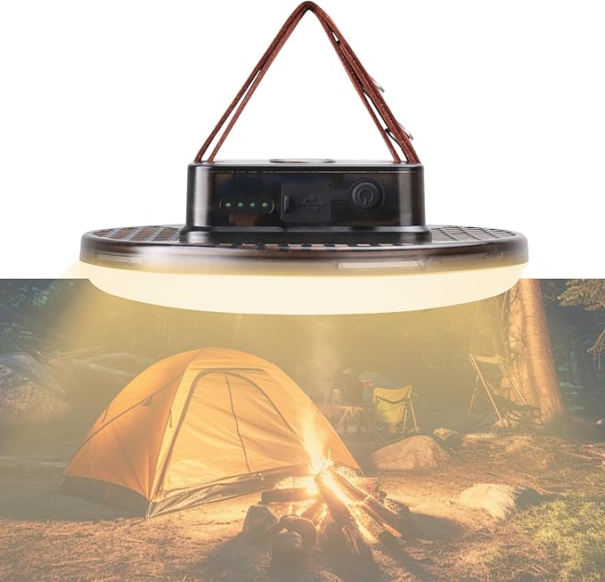 19000mAh Camping Tent Light, 60W 6000LM 3 Color Lighting Modes IPX5 Waterproof Led Hanging Tent Lantern Rechargeable Emergency Portable Magnet Outdoor Wireless Camping Light