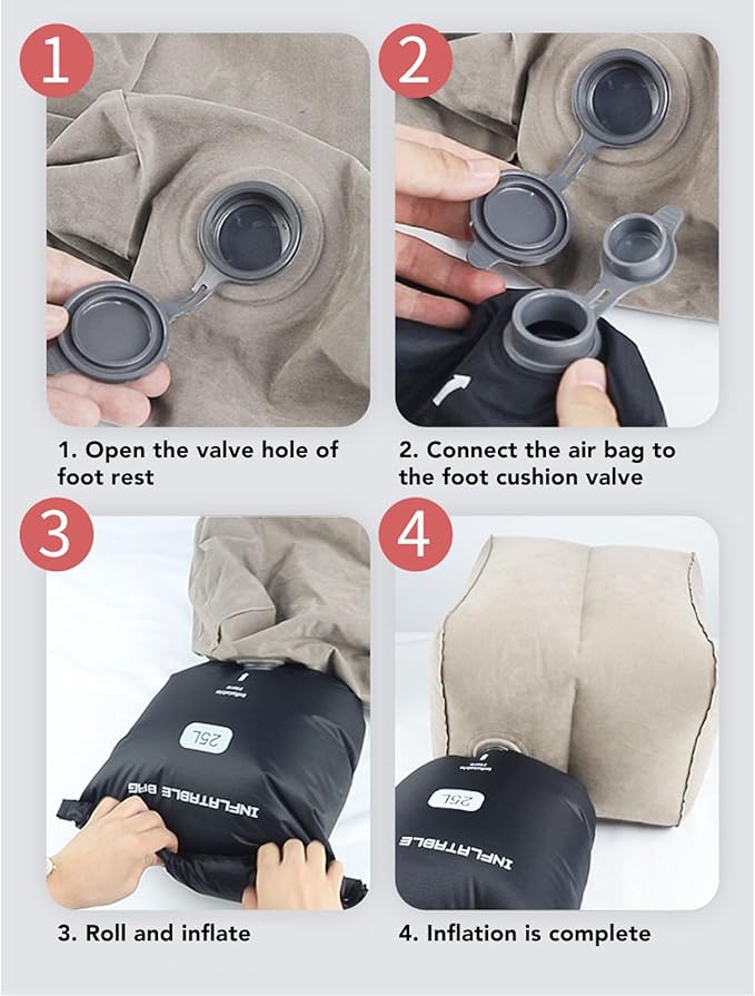 GOWENIC Inflatable Bag, 2 In1 Pump Sack Roll Top Compression Pump Bag, Sack Storage for Inflation Sleeping Pad, Mattress & Camping Mat