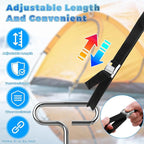 Ice Anchor Tool Kit, Ice Anchor Drill Adapter with Ice Fishing Shelter Stake Screws with Storage Bag, Universal Anchors Accessories for Outdoor Camping Tent or Ice Fishing Shanty Shelter Tent