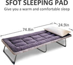 Thick Camping Sleeping Pad - Lamb Fluff Camping Cot Pads for Adult, Soft Sleeping Mat, Non-Slip Camping Mattress Pad for Car Tent