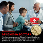 Protect Life First Aid Kit for Home & Business, 250 Pcs - Emergency Medical Kit for Camping & Hiking