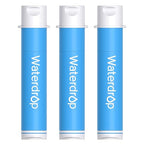 Waterdrop Water Filter Straw, Camping Water Filtration System, Water Purifier Survival Outdoor Drinking Water Purifier for Travel, Backpacking and Emergency Preparedness, 0.1 Micron (Blue), Pack of 3