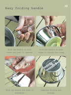 Stainless Steel Camping Tableware Kit with Bowls Strainer Spatula Spoon Chopsticks Storage Bag for Hiking Picnic