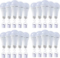 20 Pack HOLDWILL Rechargeable Emergency LED Bulb, Multi-Function Battery Backup Emergency Light for Power Outage Camping Outdoor Activity 9W 900LM 60W Equivalent White Daylight 6000K with E26/E27 Base