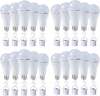20 Pack HOLDWILL Rechargeable Emergency LED Bulb, Multi-Function Battery Backup Emergency Light for Power Outage Camping Outdoor Activity 9W 900LM 60W Equivalent White Daylight 6000K with E26/E27 Base