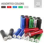 FASTPRO 20-Pack Aluminum 6-LED Flashlights Set with Lanyard and AAA Batteries Included and Pre-Installed