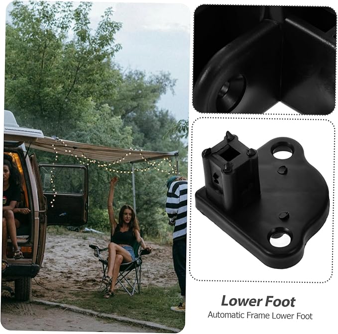 Gatuida 20pcs Rv Awning Bottom Bracket Foot Lightweight Easy Install Tent Connection Kit for Camping Outdoor Umbrellas and Awning Support