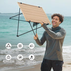 ONETIGRIS Foldable Camping Table, Lightweight Portable Table Sturdy & Quick Setup, Holds Up to 66 lbs, Perfect for Camping, Hiking, Backpacking, Picnic, Beach, Travel