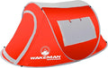 Pop-up Tent 2 Person, Water Resistant Barrel Style Tent for Camping with Rain Fly and Carry Bag, Sunchaser 2-Person Tent by Wakeman Outdoors (Red)