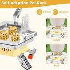 11800W Portable Windproof Camping Stove Lightweight Camp Stove Collapsible Backpacking Stove with EVA Box for Outdoor Camping Cooking Hiking and Picnic, white