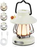 HOMY Snail Camping Lantern for Kids USB Rechargeable, 3 Color Dimmable LED Light, Portable Outdoor Indoor Night Light for Toddlers, Tent, Bedroom & Power Outages (Milk White)