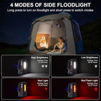 Rechargeable LED Spotlight Flashlight, Portable Camping Lantern 4800mAh, 7 Light Modes &Waterproof, Super Bright Handheld Spotlight for Hurricane Emergency, Outages, Camping, Hiking