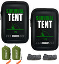 Frelaxy Extra-Thick Emergency Tent, Compact Survival Tent with Whistle, Upgraded Paracord, Storage Pouch, and EVA Case, 2 Person Emergency Shelter for Backpacking, Hiking, Outdoor
