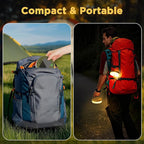 Solar Camping String Lights, 33FT 3000mAh Retractable 4 in 1 Camp Lights with 8 Modes, Portable Rechargeable Camp Lamp, Camping Lamp Outdoor Waterproof, Tent Light for Party, Yard, Hiking
