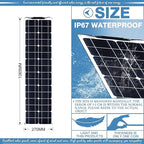 400 Watt Flexible Solar Panel for RV, 2 × 200 Watt 12 Volt Solar Power Panel Kit Photovoltaic Module Monocrystalline Solar Panels for Camping Off Grid Car Battery Charging Boat