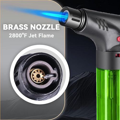 5 Pack Torch Lighters Butane Refillable Torch Lighter Jet Flame Multi Utility Lighter Mini Blow Torch Butane Gas Torch for Candle Grill BBQ Camping (Without Fuel)