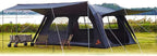 KTT Extra Large Tent 12 Person,Family Cabin Tents,Awning,2 Rooms,4 Doors and 4 Windows with Mesh,Straight Wall,Waterproof,Double Layer,Big Tent for Outdoor,Picnic,Camping,Family Gathering