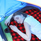 REDCAMP Flannel Sleeping Bag for Adults, Comfortable Cotton Sleeping Bags for Camping with Detachable Hood, Red/Grey/Blue/Black