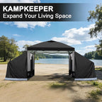KAMPKEEPER 2 Person Canopy Side Tent, Camping Tent for 10x10 Canopies, Easy Up Cube Tents Gazebo Room with Mesh Window for Camping, Storage, Events(Canopy Not Included)