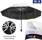 UPF 50+ UV Protection Beach Umbrella with Adjustable Universal Clamp