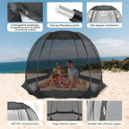 Alvantor Pop Up Screen House Gazebo with Mosquito Netting, Instant UV Resistant Sun Shelter for Patio & Backyard, Portable Canopy Tent for 2-10 Person