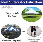 Replacement Heavy Duty Anodized Aluminum Side Pole | 7 Foot Tall | Single Piece