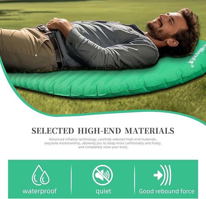 Ultralight Sleeping Pad for Camping, 74.8"x23.2" Camping Mat with Pump Sack Inflatable Sleeping Pads Compact for Camping Backpacking Hiking Traveling Tent