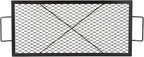 VEVOR X-Marks Fire Pit Grill Grate, Rectangle Cooking Grate, Heavy Duty Steel Campfire BBQ Grill Grid with Handle & Support X Wire, Portable Camping Cookware for Outside Party Gathering, 32 Inch Black