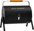Royal Gourmet CC1015W Portable Charcoal Grill, 147 sq. in. Cooking Grid, Wooden Handle, Tabletop BBQ Grill for Outdoor Barbecue, Camping, Picnic, Backyard, Patio, Black