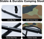 Portable Backpack Stool Cooler Chair for Adults, Folding Large 3 in 1 Multifunction Insulated Camping Seat Backpack Cooler Chair Heavy Duty 350lbs for Fishing Hunting, Camouflage