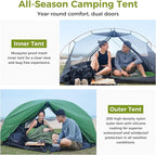 ATEPA Voyage 1-2 Person Backpacking Tent, 4 Season Ultralight Camping Tent, 4000mm Waterproof Double Layer Cold Wearther Easy Set Up Tent for Family Camp Hiking Hunting Outdoor Mountaineering Travel