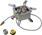The Bincho Grill Charcoal Starter Gas Burner – 12,800W High Heat Mini Stove with 4 Heads – For Chimneys to Light Binchotan & BBQ Charcoal – Portable Propane/Butane Camping Stove with Piezo Ignition