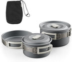 Naturehike Camping Cookware Set Mess Kit for Backpacking Gear, Camp Cooking Set, Camping Pots and Pans Set for Outdoor Backpacking Camping Hiking Picnic