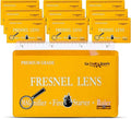 Fresnel Lens 4X Magnifier Pocket Wallet Credit Card Size • Ruler - Unbreakable Plastic for Home Office Classroom & Outdoor EDC Survival Kit Bushcraft (10 pack Ruler/Magnifier - Yellow)