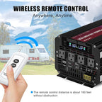 LVYUAN 5000 Watt Power Inverter 12V to 110V 120V for Vehicle, Solar Inverter System, Heavy Duty, RV, Truck, Off Grid,Camping with 4 AC Outlets, LCD Display, Wireless Remote Control, Car Power Inverter
